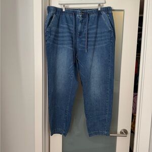 Universal Standard stretch drawstring jeans